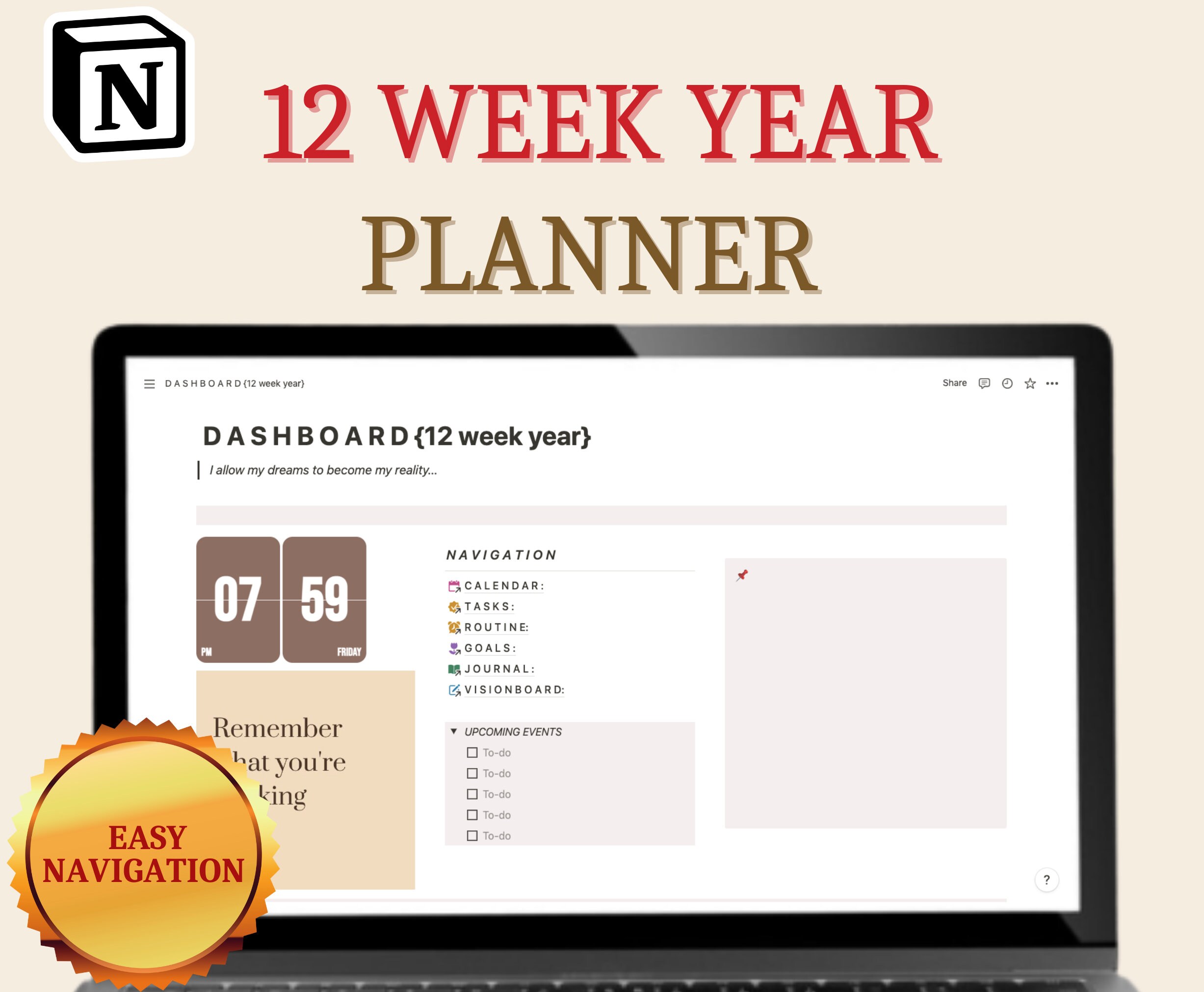 Notion 12 Week Year Template
