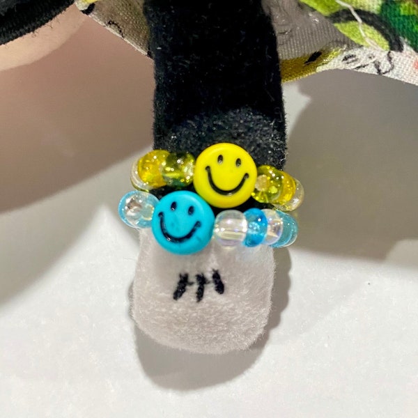 Tiny SMILE EMOJI Beaded Friendship Bracelet for nuiMOs