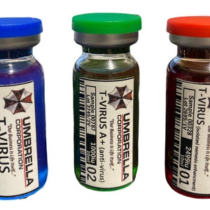 Resident Evil Style Virus Lab Sample Vial Prop Replica Cosplay Umbrella Corp