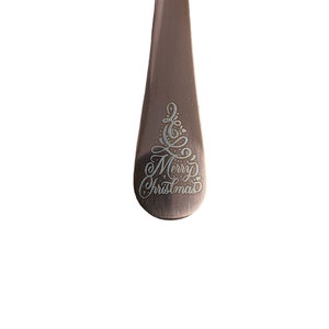 Christmas 4 piece Cutlery set rose gold, silver, gold, black or rainbow