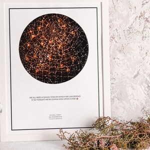 Personalised Star / Sky Map Print - Perfect Anniversary, Engagement, Valentine's Gift