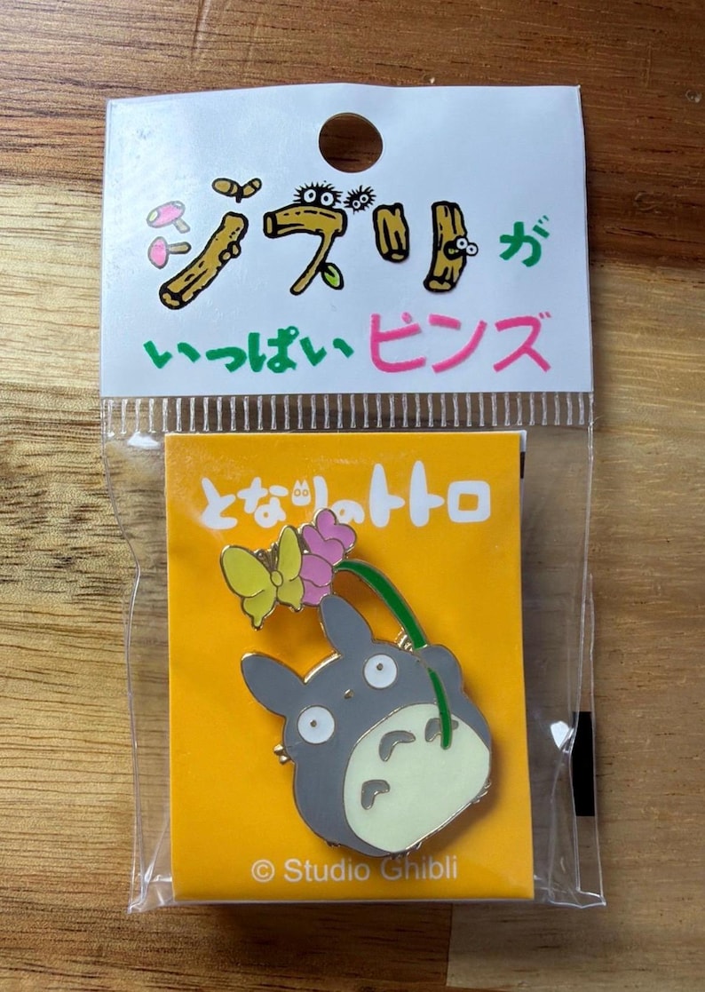 Studio Ghibli Museum Pin Set of 4 - Japan Exclusive - No Face, Totoro, Robot Soldier, Kiki & Jiji - Rare Enamel Badge Lot image 5