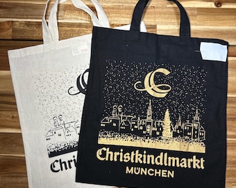 Munich Christmas Market Tote Bag Set | Christkindlmarkt München, Holiday Shopping