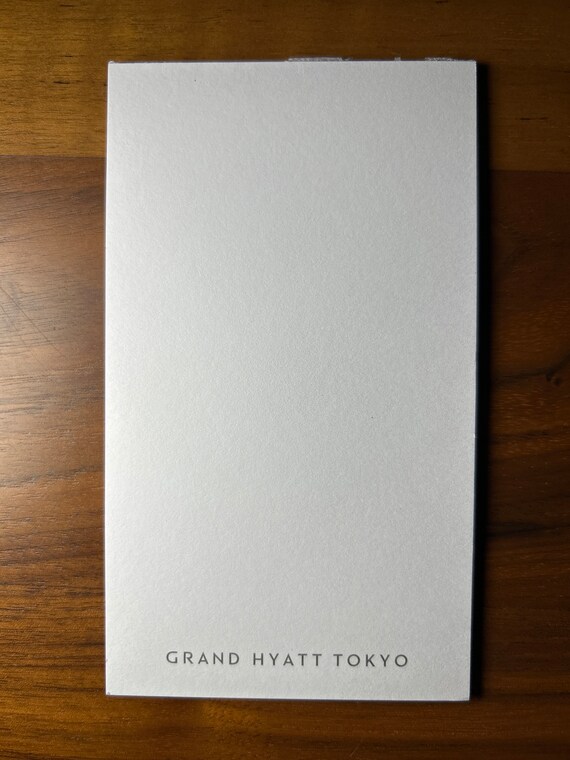 Grand Hyatt Tokyo Notepad and Metal Pen Set - Etsy