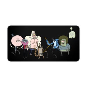 Tapete de escritorio con dibujos animados: divertido accesorio de oficina, alfombrilla para juegos, decoración colorida para el espacio de trabajo, regalo para animadores y amantes de los dibujos animados.