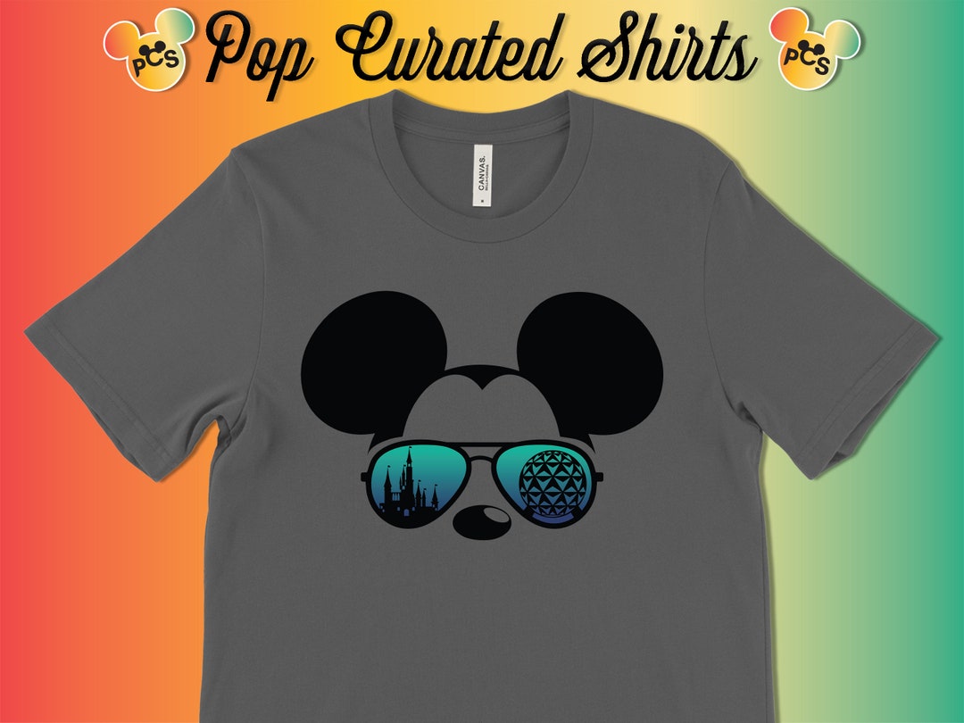 Mickey With Sunglasses Magic Kingdom Epcot Family Vacation Etsy