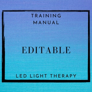 LED-lichttherapie bewerkbare schoonheidstraininghandleiding en certificaat