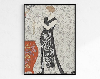 Art Nouveau Fashion Print: Vintage Art Deco Poster (Digital Download)