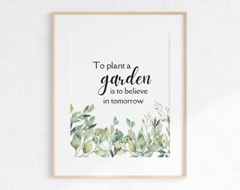 Audrey Hepburn Quote Print: Garden Wall Art (Digital Download)