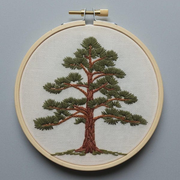 Pine Tree Handstickerei Muster PDF