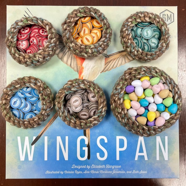 Wingspan Board Game Crochet Nests Set - Base Game