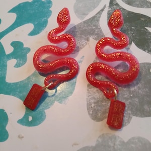 Lunar New Year inspired Resin Snake Earrings