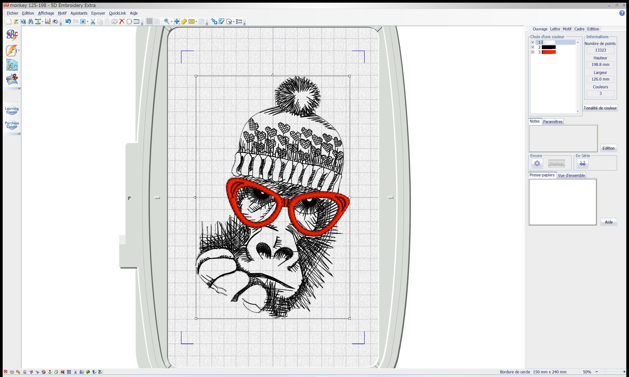 Monkey - Machine Embroidery Design, Gorilla Monkey Head, Embroidery ...