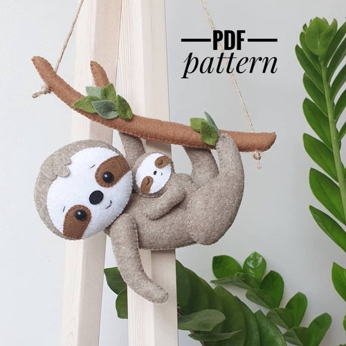 Sloth Felt Pattern/ Sloth PDF Pattern Etsy