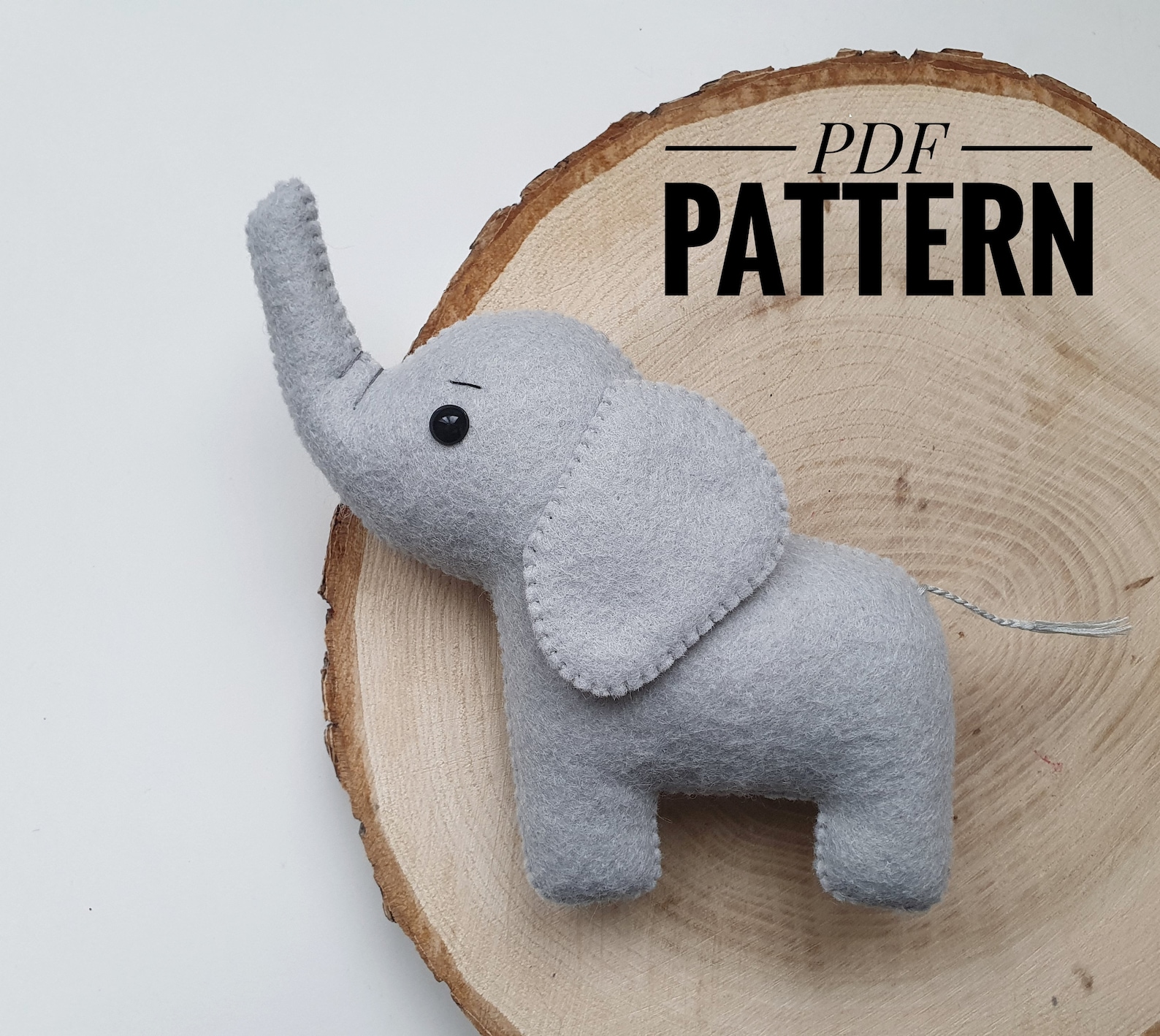 Elephant Felt Pattern/ Safari Animal PDF Pattern | Etsy