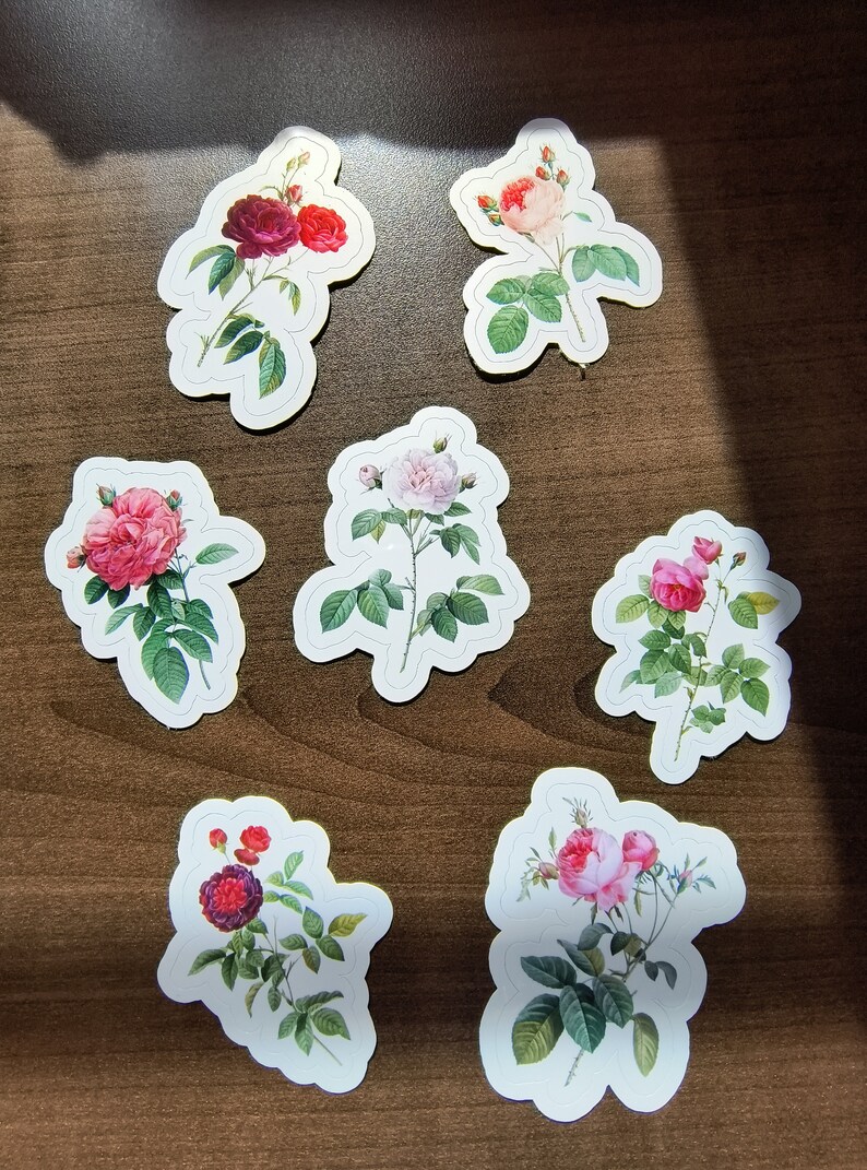 Little Roses Stickers Antique Roses | Sticker Pack | Die Cut Stickers | Easy Peel - Etsy