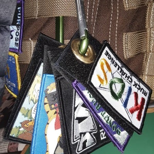 Lot of 5 NEW GORUCK Style loop Patch tags for carabiners for patch display