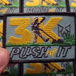 GORUCK Style Morale Patch - PUSHed it 3k mow ruck challenge - Patches with a Purpose