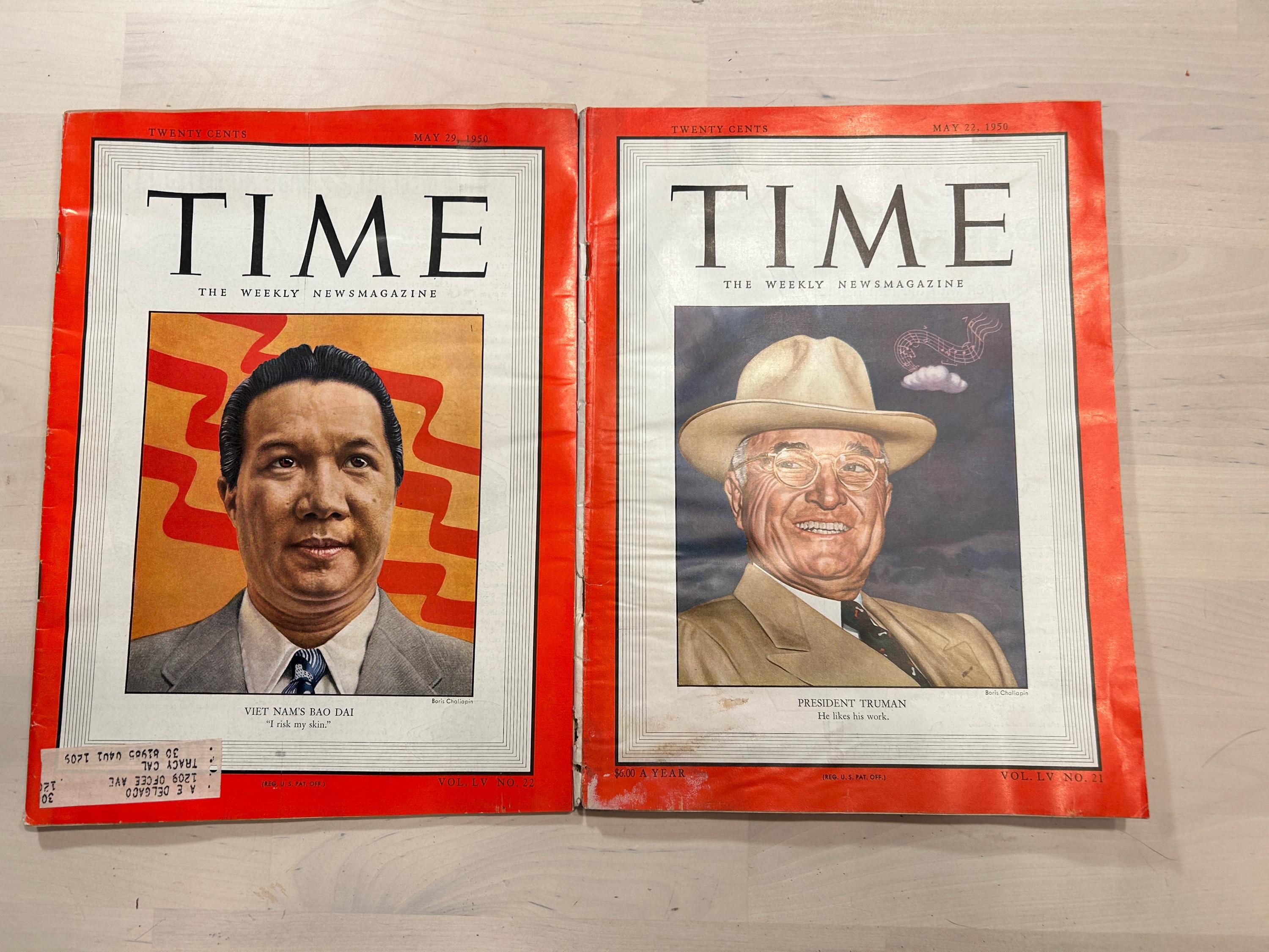 Vintage Time Magazines - Etsy