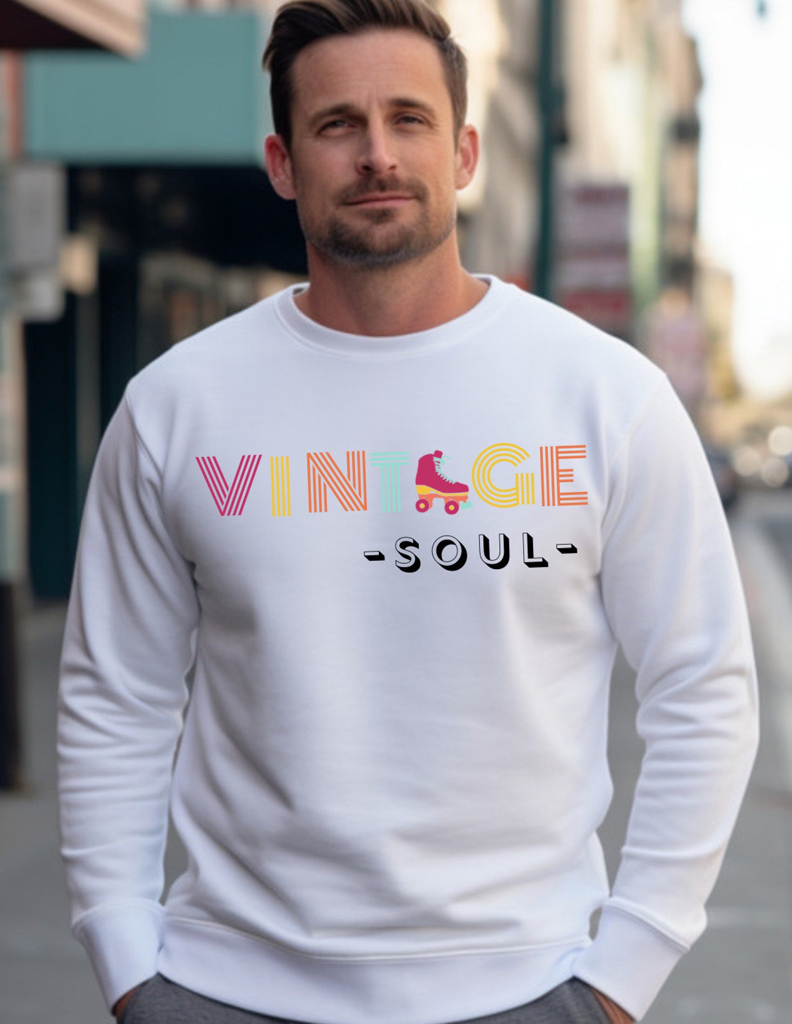 Sunset Roller Disco Unisex Sweatshirt main image 0