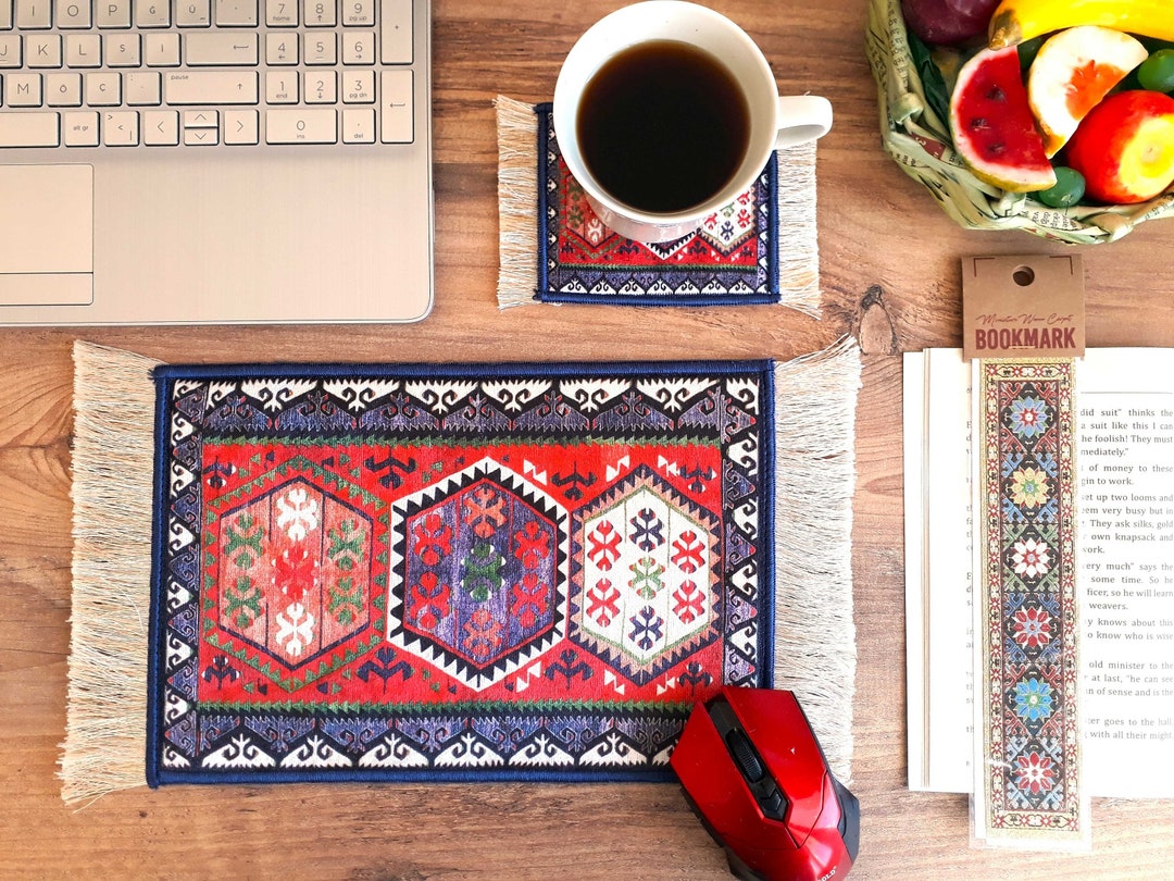 Turkish Rug For Computer Mousepad, Beautiful Turkish Carpet Mouse Pad, Rug Mouse Mat, Office ...