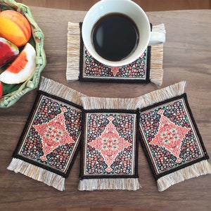 Turkish Moroccan Persian Mediterranean Mandala Drink Coasters Mats, Gift for Women Who Has Everything, Unique Gifts