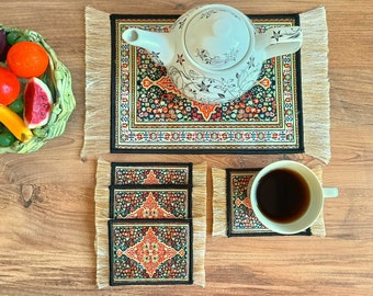 Dessous de verre, beaux dessous de verre, tapis mug, cadeau de Noël, décoration de table, cadeau de pendaison de crémaillère