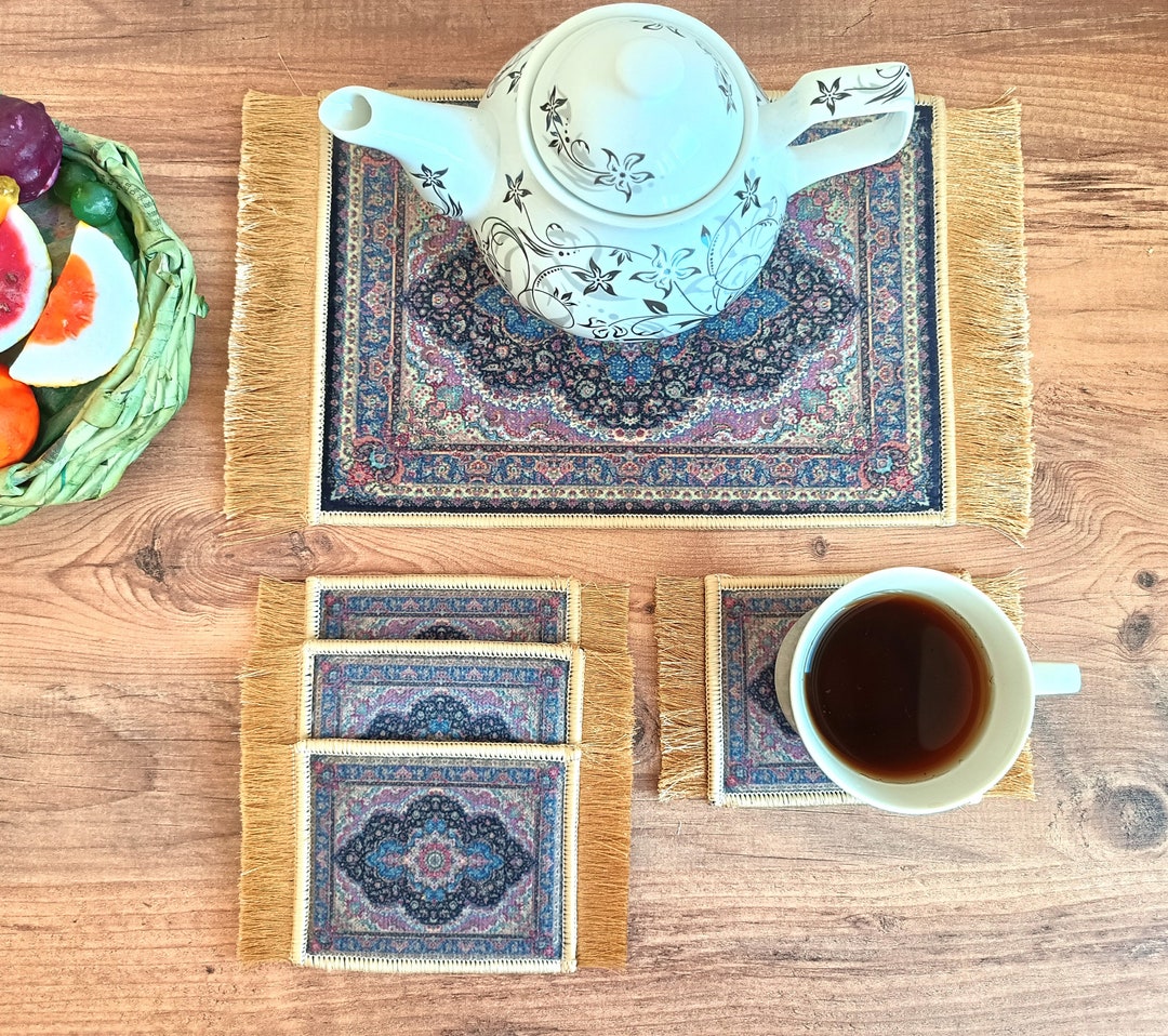 Beautiful Turkish Carpet Coasters, Rug Coasters, Mug Rug, Christmas ...