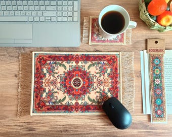 Floral Rug Style Mouse Pad: Turkish Desk Decor