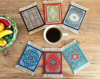 Coaster, Unique Turkish / Mediterranean Coasters Set, Home Decor Accessory, Gift for Women