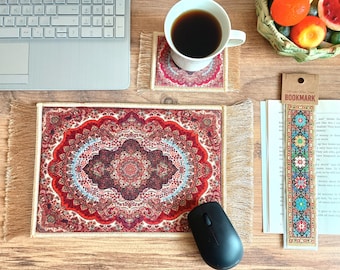 Miniature Turkish Rug Mouse Pad: Carpet Desk Mat