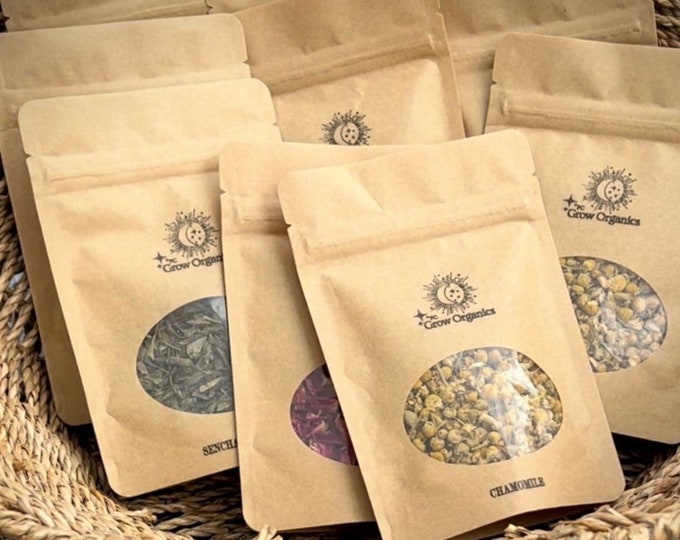 Loose Leaf Tea- Sample Size - Tea Sample Pack - Tea Gift- single - homegrown-small batch- artisan tea- organic- sample- loose leaf-gift
