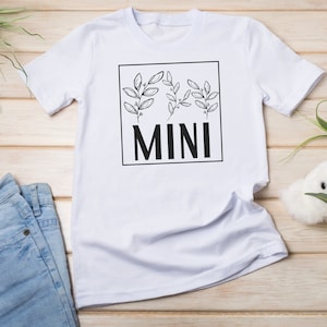 Toddler Mini shirt with leaves, Matching family shirts, Shirts for the family, Mom and mini, Dad and mini
