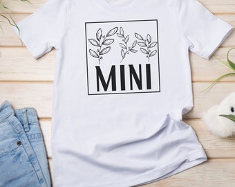 Toddler Mini shirt with leaves, Matching family shirts, Shirts for the family, Mom and mini, Dad and mini