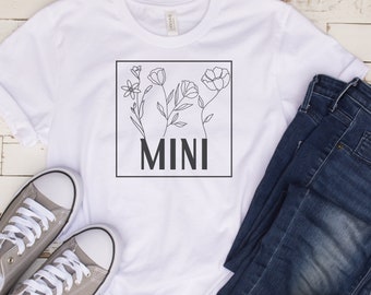 Toddler Mini flower tshirt, mom and mini, dad and, mini, matching family shirts