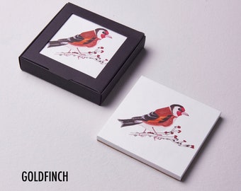 Bird Coasters (Set of Two or Four)  - Real Parchment Bird Coasters - Coasters for Bird Lovers