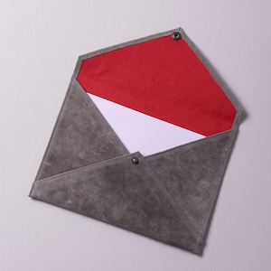 Suede document folder for A4 paper - Suede portfolio to personalize with your initials  - Office case available in 3 vibrant colors