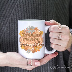 Nanny Gift, Babysitter Gift, Nanny Thank You Gift, Nanny Appreciation ,Gift for Nanny, Gift for Her, Nanny Mug , Custom Name Gift