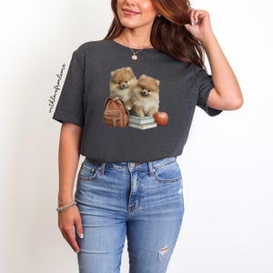 Pomeranian Back to School Shirt Gift For Groomers Vets and Breed Lovers Teacher Pomeranian Dog Shirt