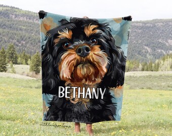 Cavapoo Blanket Cavapoo Dog Throw Blanket Fleece Blanket Cavapoo