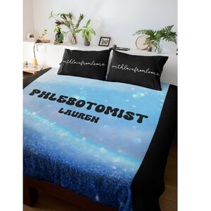 Phlebotomist Custom Name Gift, Phlebotomist Personalized Blanket, Custom Phlebotomist Name Gift, Phlebotomist Birthday Gift,New Phlebotomist