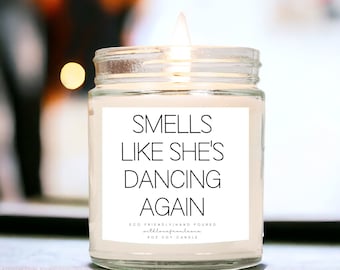 Personalizable Dancer Gift Dancing Lover Gift Hobby Gift Personalized Birthday Gift Funny Candle Dancer Gifts for Her Custom Text Candle