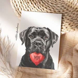Mastiff Dog Mothers Day Mastiff Fathers Day Greeting Card from the Dog For Groomers Vets Breed Lovers Mastiff Owner Gift For Mom Dad