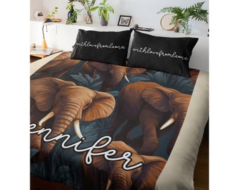 Elephant Blanket Elephants Throw Blanket Elephant Fleece Blanket Elephants Adult Kid Blanket Elephant Gift Her Him Custom Name Gift