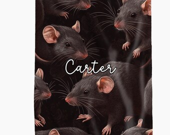 Rats Blanket Rats Throw Blanket Rat Fleece Blanket Rats Adult Kid