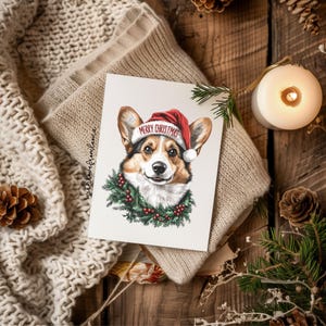 Pembroke Welsh Corgi Dog Christmas Greeting Card from the Dog For Groomers Vets Breed Lovers Christmas Pembroke Welsh Corgi Christmas Card