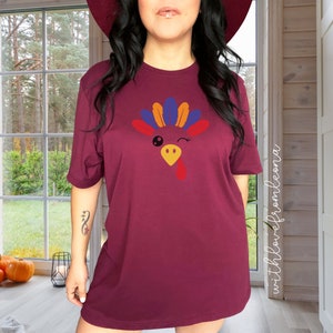 Cute Turkey Fall Thanksgiving Shirt, Thanksgiving t shirt womens, family thanksgiving shirts, funny Thanksgiving tee t-shirts Fall Shirt image 4