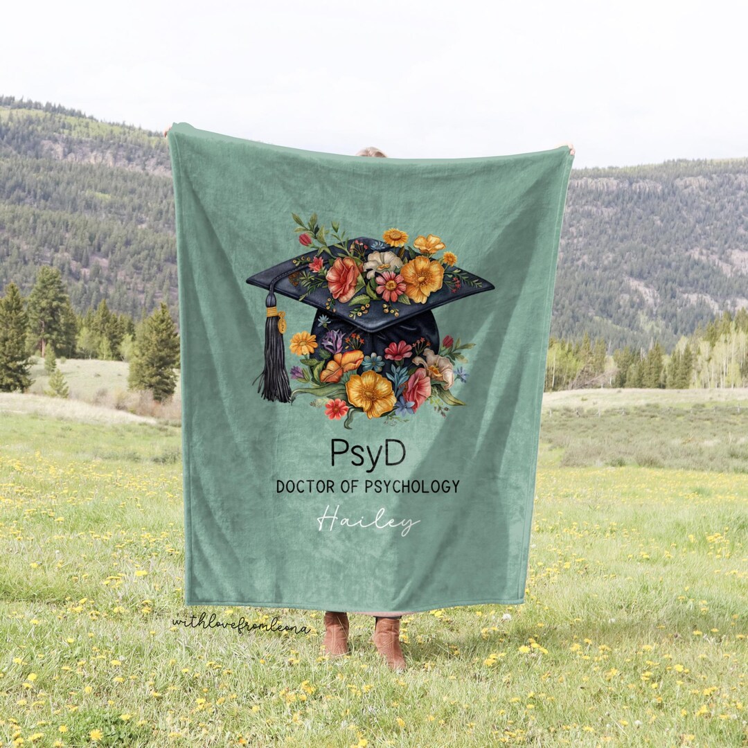 Psyd Graduation Doctor of Psychology Gift Doctor of Psychology Blanket Gift Custom Psyd ...