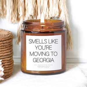 Georgia Candle Gift, Georgia Soy Candle, Gift for Georgia Move, Moving to Georgia Candle, Moving Gift, Georgia Moving Gift