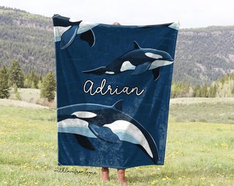 BIGGER BLANKET Ctom Orcas Throw Blankets Add Your - View #10